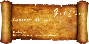 Gaszner Ábel névjegykártya